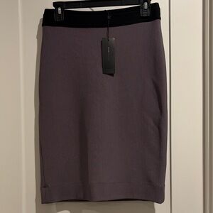 BCBGMaxAzria Black and Gray Pencil Skirt